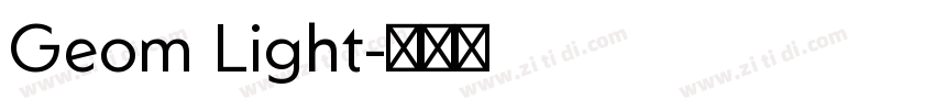 Geom Light字体转换